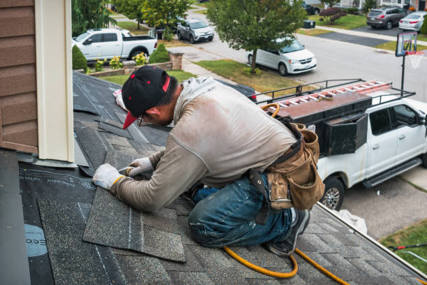 Professional Roofing technician working in New California, OH